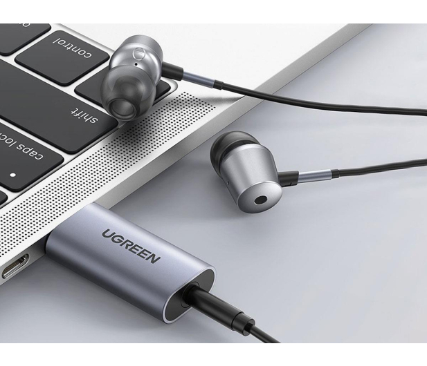 UGREEN Adapter Audio CM383 USB do mini jack 35mm AUX szary - 1488898 - zdjęcie 4